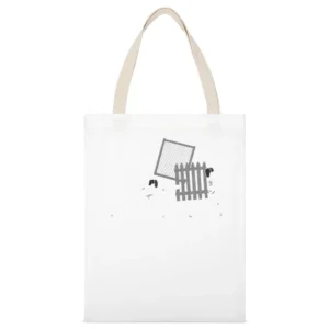 Fencing Funny Sports White Canvas Tote Shopping Bag