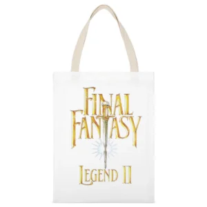 Final Fantasy Legend 2 Game Boy Nintendo Old School Retro Video Game F White Canvas Tote Shopping Bag