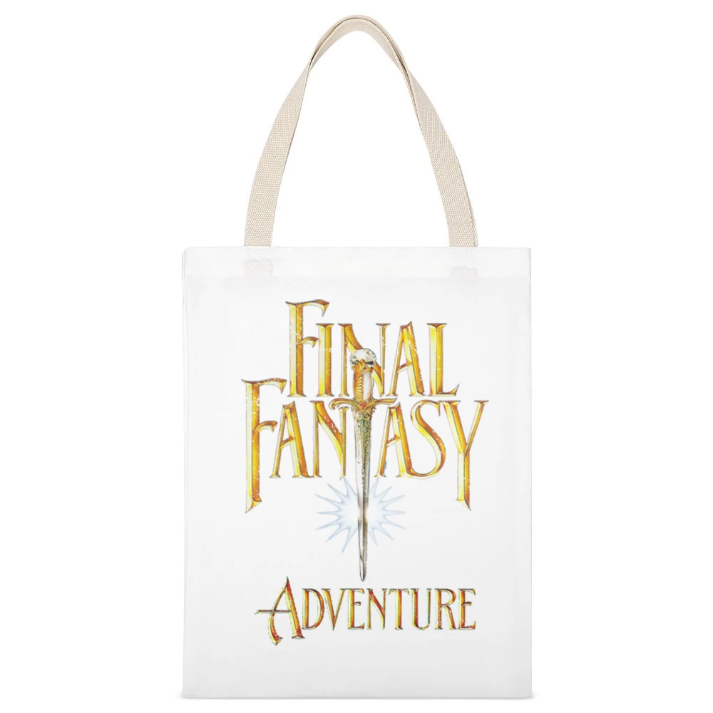 Final Fantasy Legend Adventure Game Boy Nintendo Old School Retro Vide White Canvas Tote Shopping Bag