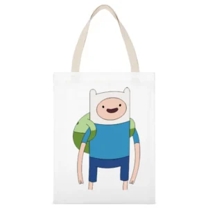 Finn Adventure Time White Canvas Tote Shopping Bag