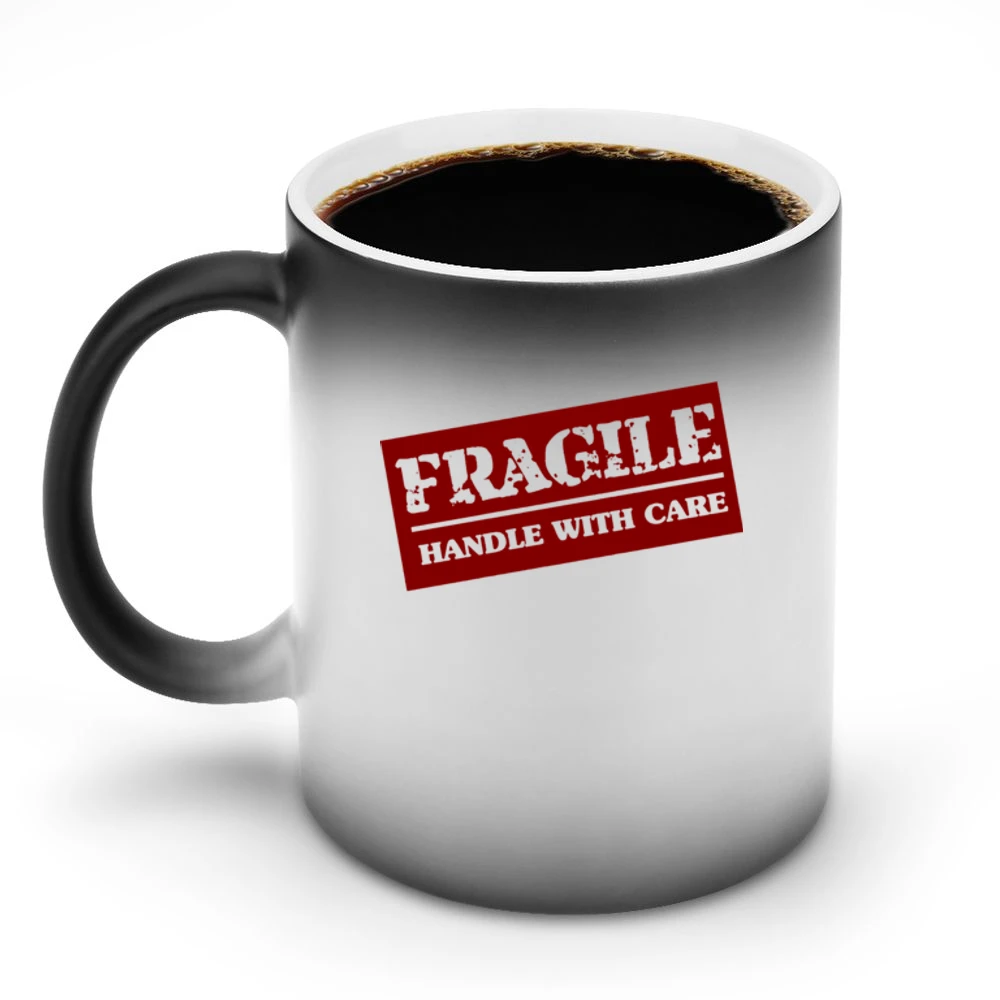 Fragile stamp - handle with care Discoloration Mug