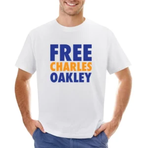 Free Charles Oakley New York Basketball Funny Simple Asian Size Men T-Shirt
