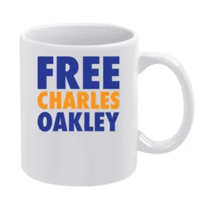 Free Charles Oakley New York Basketball Funny Simple White Mug