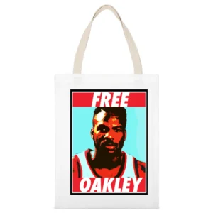 Free Charles Oakley New York Basketball Funny White Canvas Tote Shopping Bag