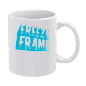 Freeze Frame 80s Music Retro White Mug