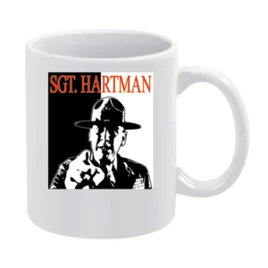 Full Metal Jacket Hartman Movie White Mug