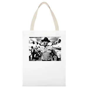 Full Metal Jacket Movie Sgt Hartman White Canvas Tote Shopping Bag