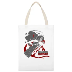 Fullmetal alchemist The Alchemist Elric brother Edward Alphones anime White Canvas Tote Shopping Bag
