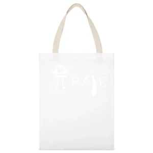 Funny Geek pi rate pirate hate sword jolly roger White Canvas Tote Shopping Bag