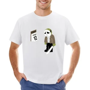 Funny parody Friday the 13th Jason Fiday 12th calendar Asian Size Men T-Shirt