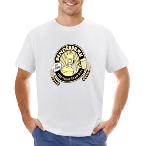 Futurama Benderbrau drink Asian Size Men T-Shirt