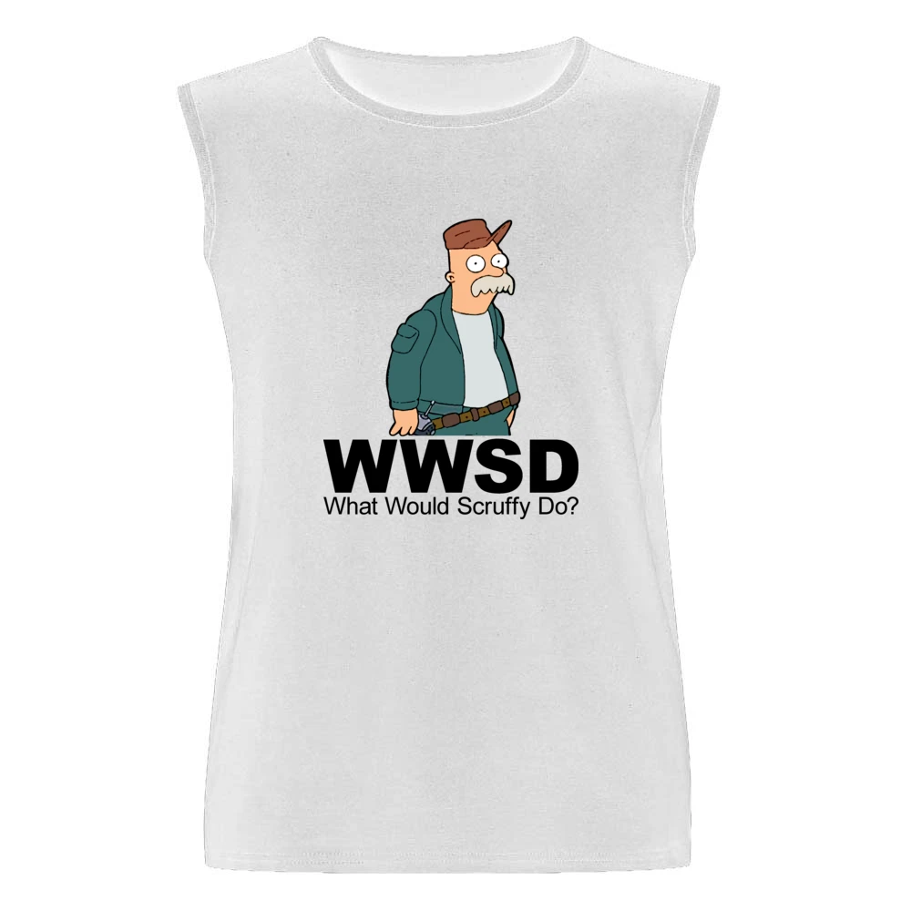 Futurama Scruffy The Janitor Men Sleeveless T-Shirt