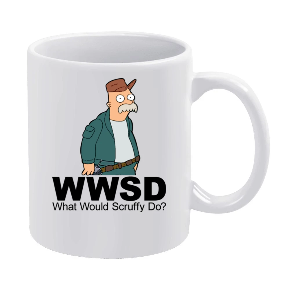 Futurama Scruffy The Janitor White Mug