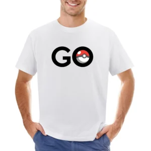 GO Pokemon Fun Popular Pokeball Cosplay Graphic Anime Asian Size Men T-Shirt