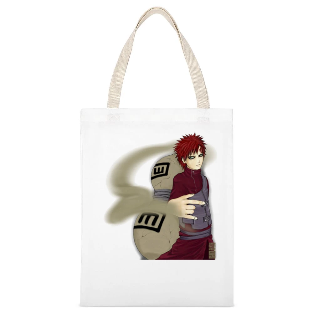 Gaara of the Sand Waterfall from Naruto Shippuden Anime Manga White Canvas Tote Shopping Bag