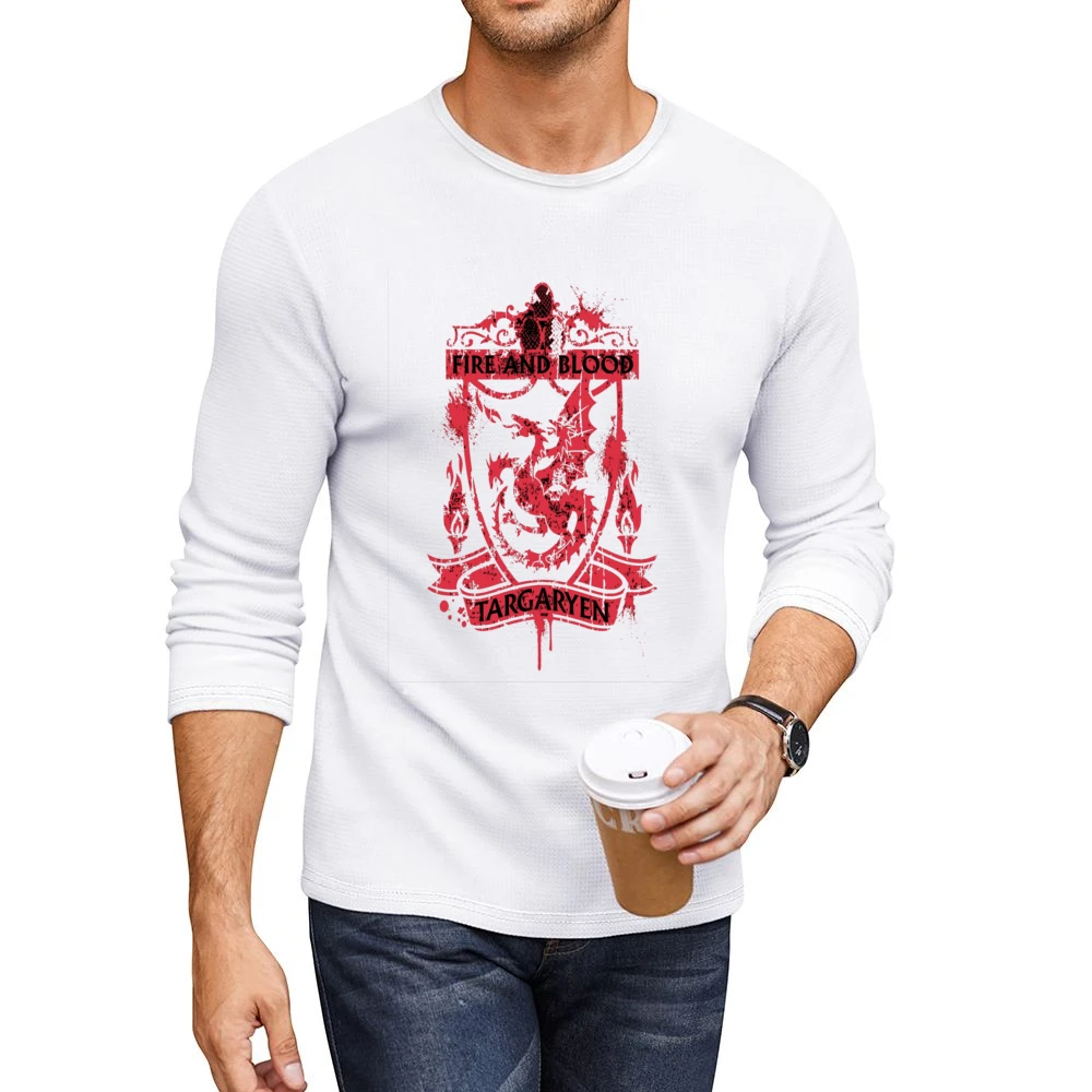 Game of Thrones Tshirt Men CrewNeck Long Sleeve T-Shirt