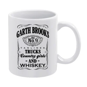 Garth Brooks Tan Lines Trucks Country Girls And Whiskey Popular Graphi White Mug