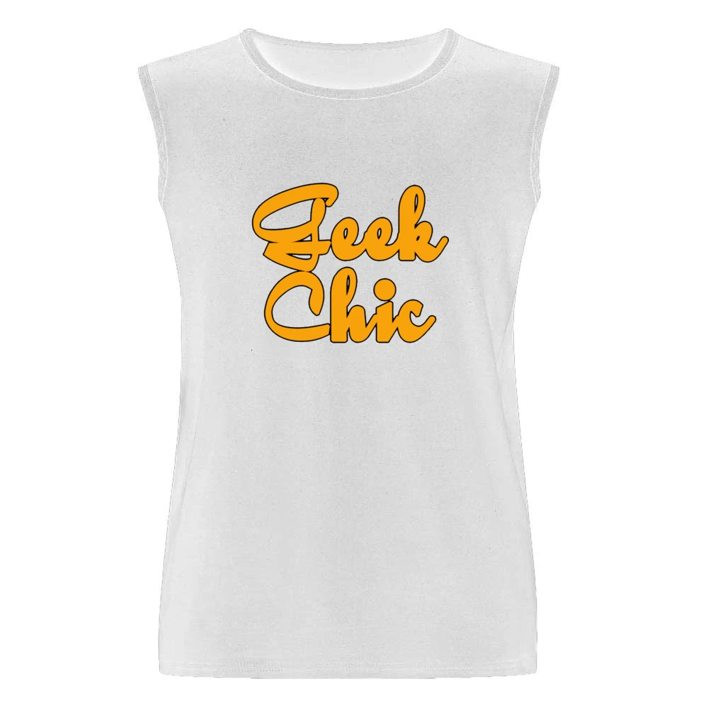 Geek Chick geeky show your self girls Men Sleeveless T-Shirt