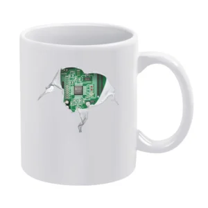 Geek heart Motherboard computer componets funy White Mug