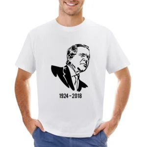 George Hw Bush American President Rip Tribute Political Asian Size Men T-Shirt
