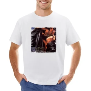 George Michael Faith Album Cover Distressed Image Asian Size Men T-Shirt