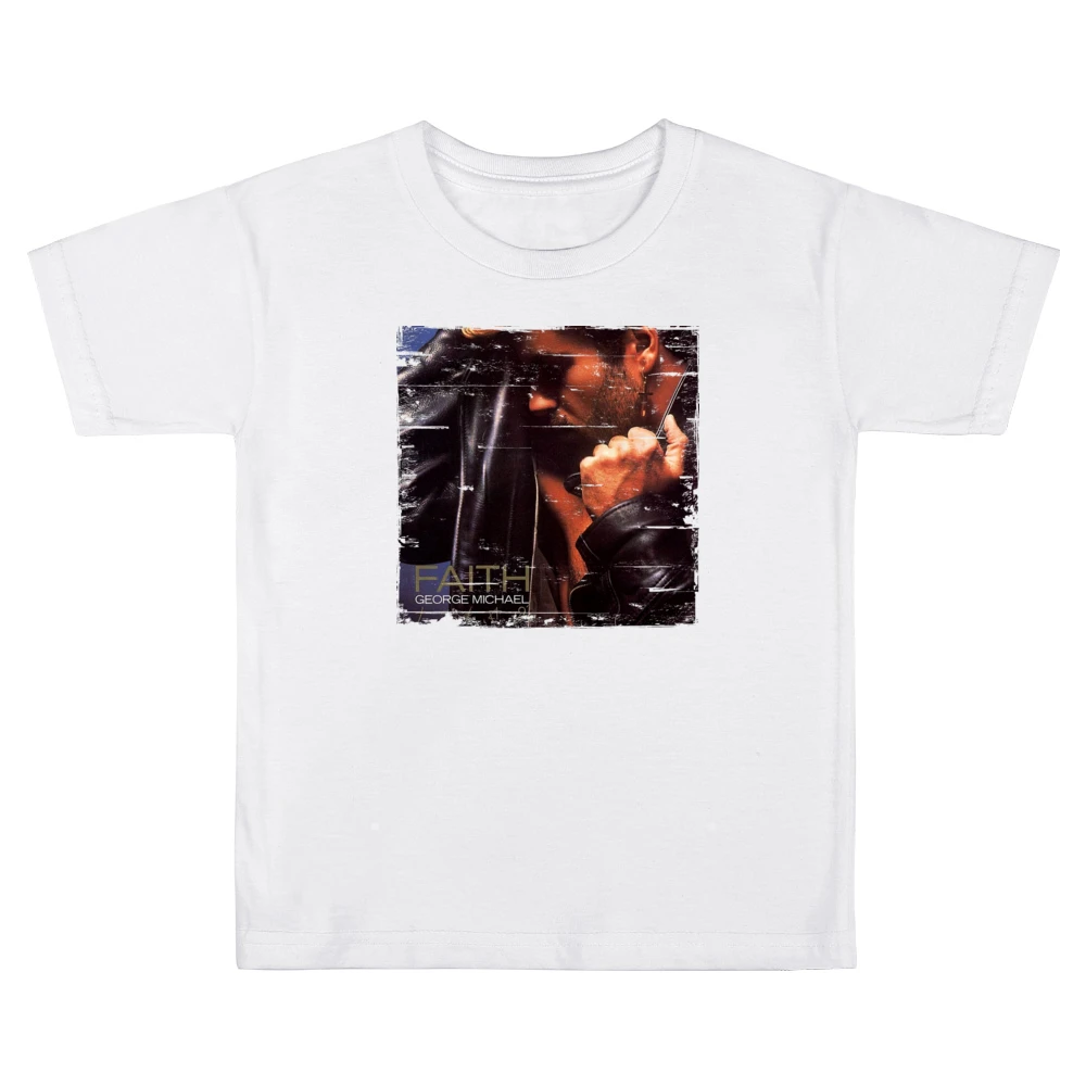 George Michael Faith Album Cover Distressed Image Kids Boys Girls T-Shirt