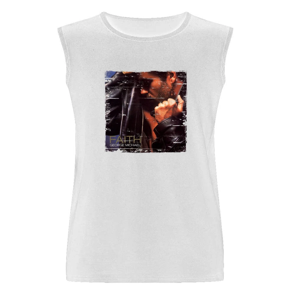 George Michael Faith Album Cover Distressed Image Men Sleeveless T-Shirt