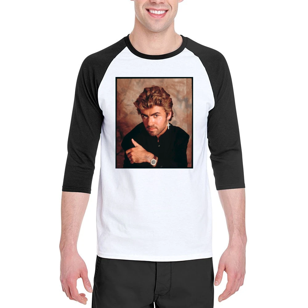 George Michael RIP music shirt Men 3/4 Sleeve T-Shirt