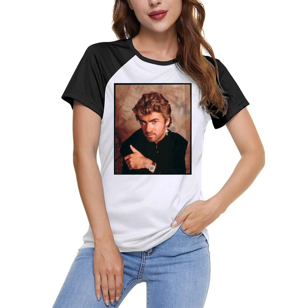 George Michael RIP music shirt Women Ladies Short Sleeve T-Shirt