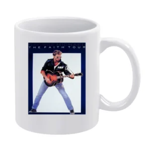 George Micheals Faith Tour Tee White Mug