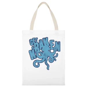 Get Kraken Seattle Hockey Fan White Canvas Tote Shopping Bag