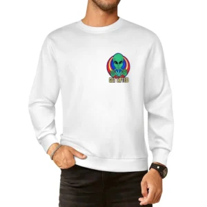 Get Lifted Fun Alien Pot Weed Graphic Tee Shirt European Size Pullover Sweater