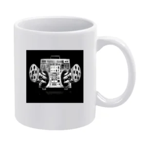 Ghetto Blaster Tshirt White Mug