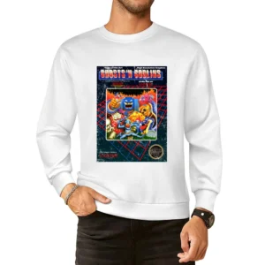 Ghosts 'n Goblins Nes Retro Video Game Distressed European Size Pullover Sweater