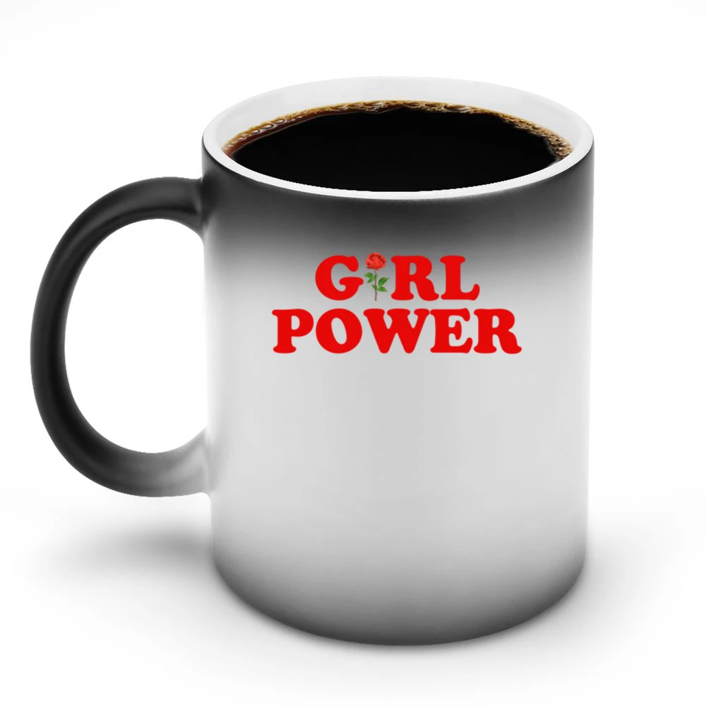Girl Power Rose Fun Popular Retro Graphic Blogger Discoloration Mug