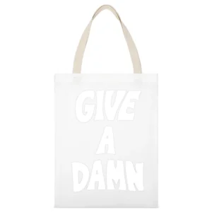 Give A Damn Alex Turner Arctic Monkeys Popular Glastonbury Concert Mus White Canvas Tote Shopping Bag