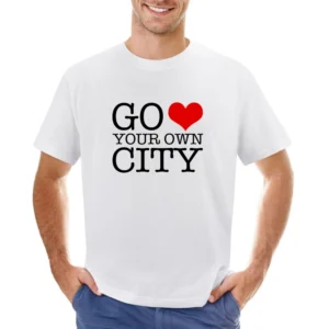 Go Heart Your Own City Funny Love Parody Graphic Tee Shirt Asian Size Men T-Shirt