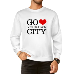 Go Heart Your Own City Funny Love Parody Graphic Tee Shirt European Size Pullover Sweater