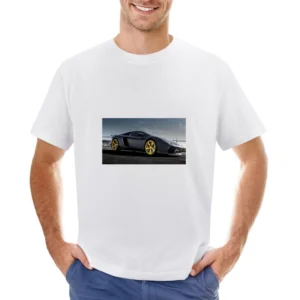 Gold Rims Lamborghini tshirt Asian Size Men T-Shirt