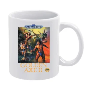 Golden Axe 2 Sega Genesis Old School Retro Video Game Fan Distressed T White Mug