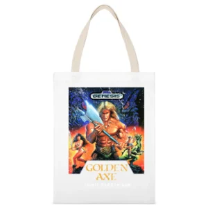 Golden Axe Sega Genesis Old School Retro Video Game Fan Distressed T S White Canvas Tote Shopping Bag