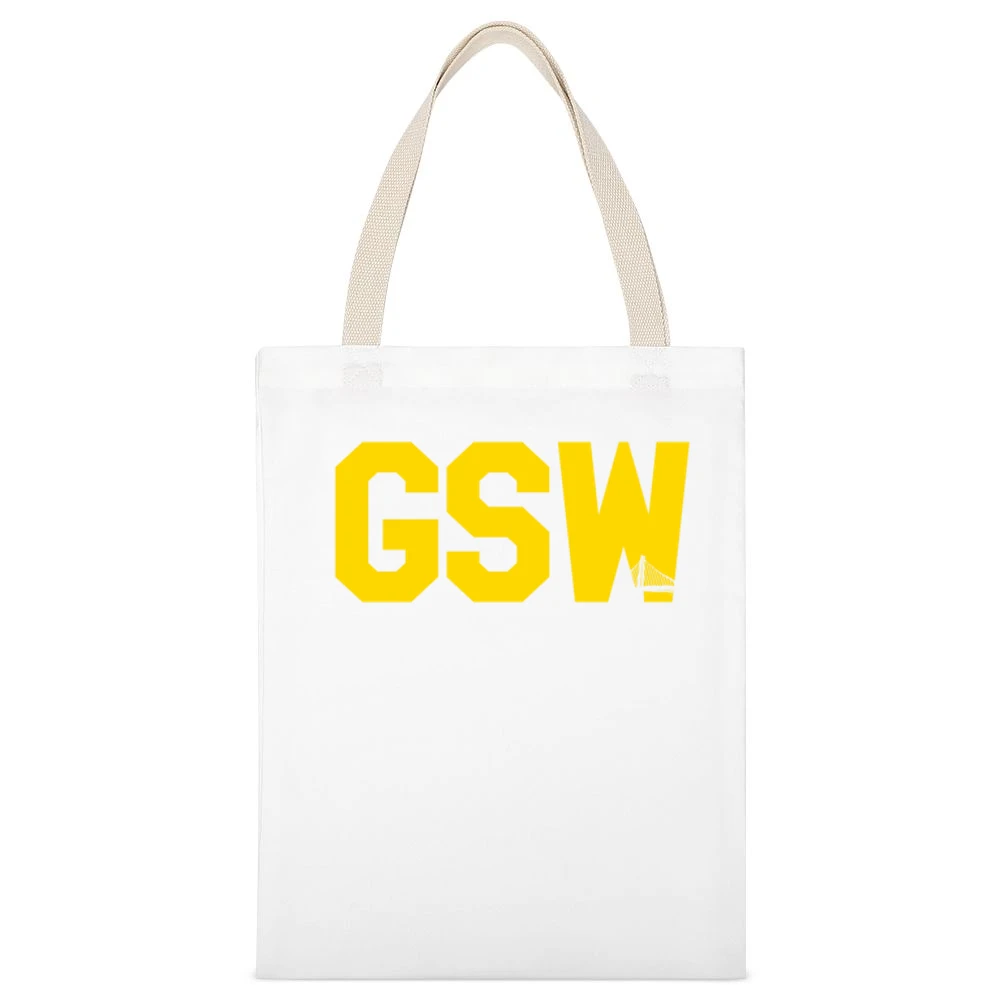 Golden State Basketball Finals Popular Cool Celebrity Graphic White Canvas Tote Shopping Bag