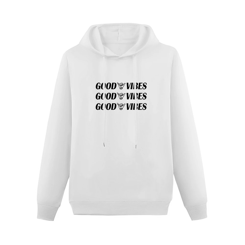 Good Vibes Fun Shaka Hand Cool Graphic Hang Loose Surfer Men Hoodie Without Pocket