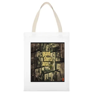 Grand Theft Auto 5 Gta5 Tshirt (all Colors And Styles Available) White Canvas Tote Shopping Bag