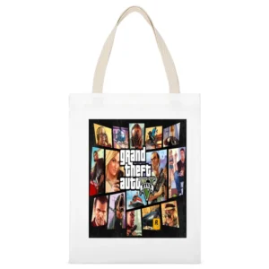 Grand Theft Auto 5 Gta5 Tshirt (all Styles And Colors Available) White Canvas Tote Shopping Bag