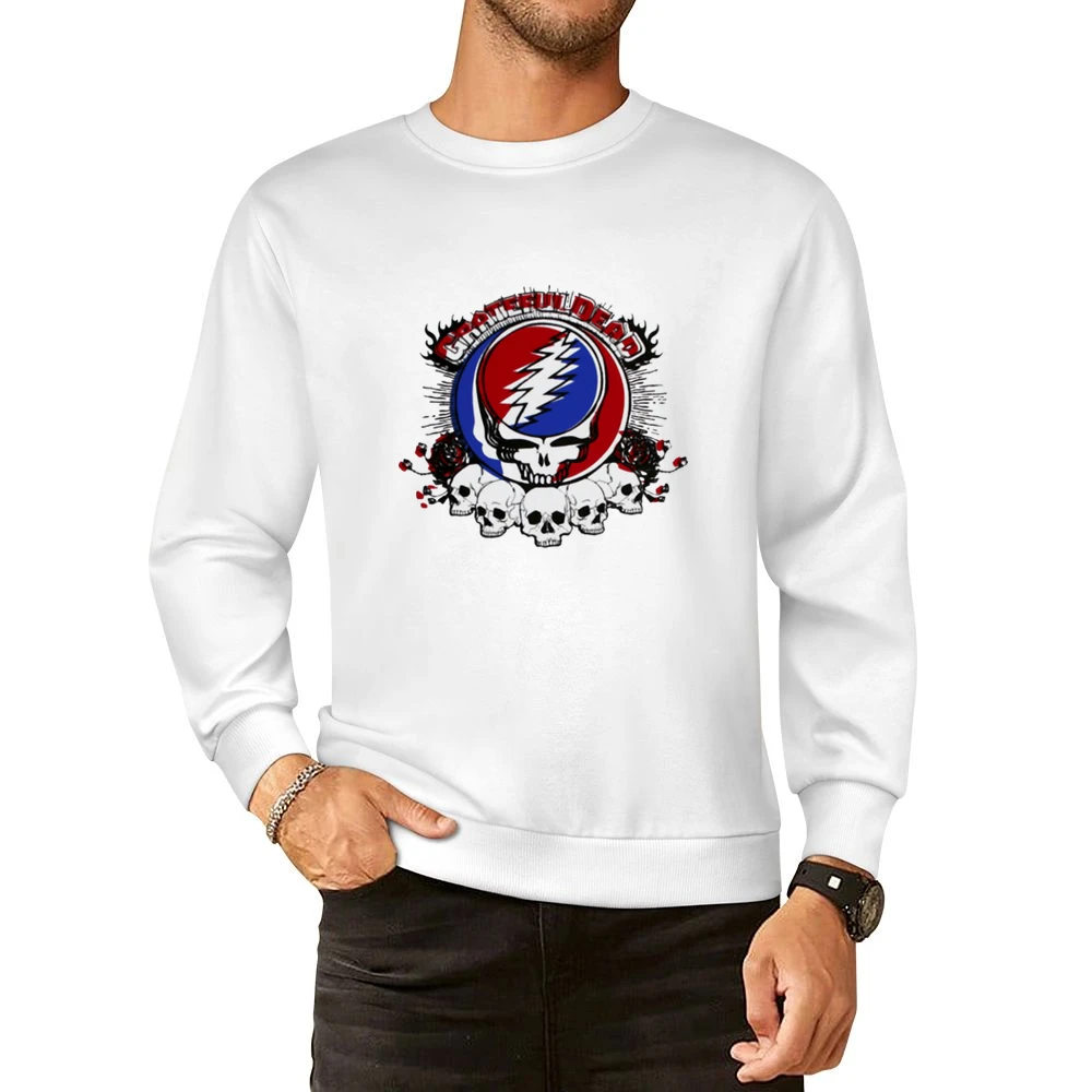 Grateful death skull European Size Pullover Sweater