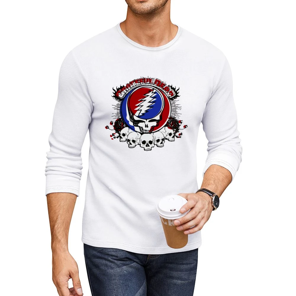 Grateful death skull Men CrewNeck Long Sleeve T-Shirt