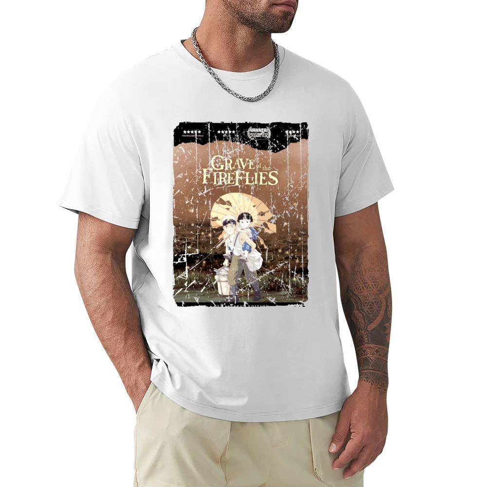 Grave Of The Fireflies Movie Poster Retro Aged Look Premium Men T-shirt