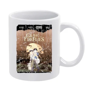 Grave Of The Fireflies Movie Poster Retro Aged Look White Mug