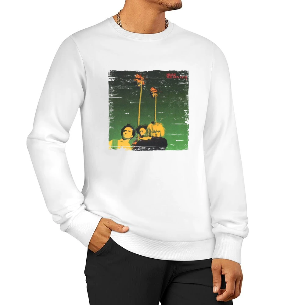 Gun Club Miami Album Cover Distressed Image Men Pullover Sweatshirt